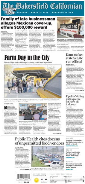 Cover of The Bakersfield Californian