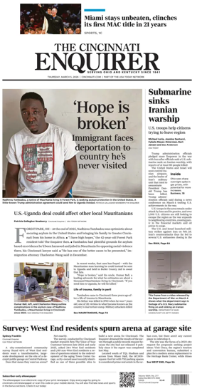 Cover of The Cincinnati Enquirer