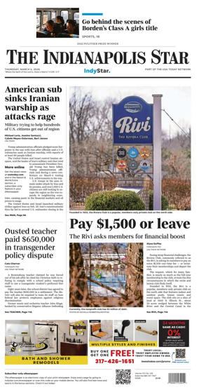 Cover of The Indianapolis Star