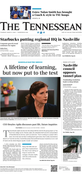 Cover of The Tennessean