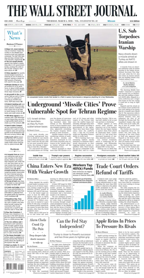 Cover of The Wall Street Journal