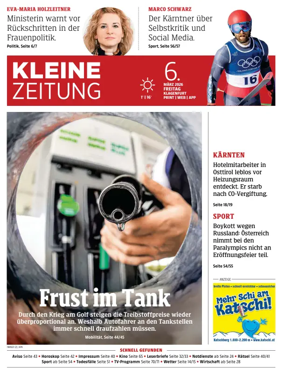 Cover of Kleine Zeitung Kaernten