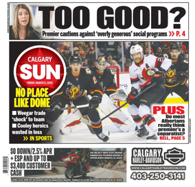 Cover of Calgary Sun