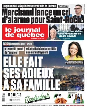 Cover of Le Journal de Quebec