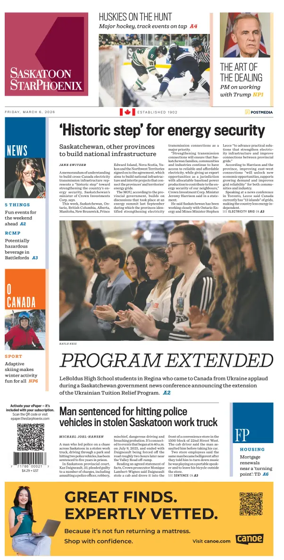 Cover of Saskatoon StarPhoenix