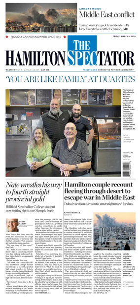 Cover of The Hamilton Spectator