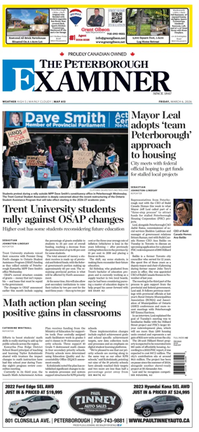 Cover of The Peterborough Examiner