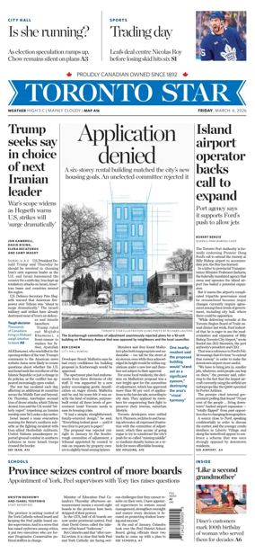 Cover of Toronto Star