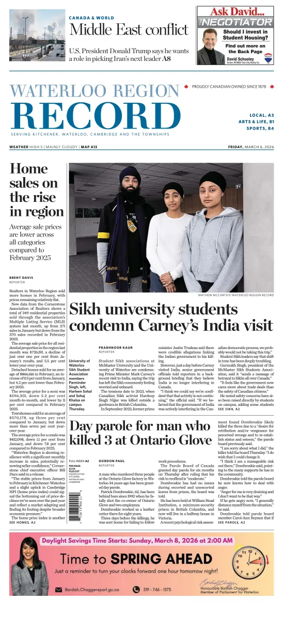 Cover of Waterloo Region Record