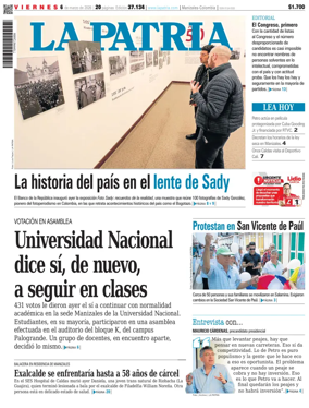 Cover of La Patria (Colombia)