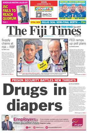 Cover of The Fiji Times