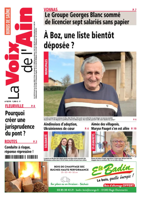 Cover of La Voix de l’Ain Bords de Saone