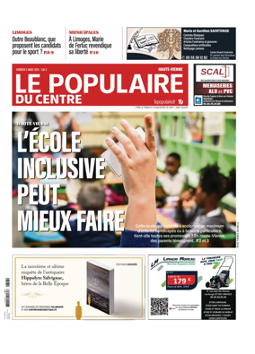 Cover of Le Populaire du Centre (Haute-Vienne)