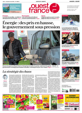 Cover of Ouest France (Angers / Segre)