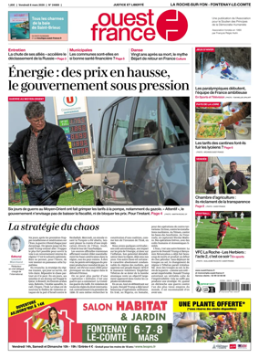 Cover of Ouest France (La Roche-sur-Yon - Fontenay-le-Comte)