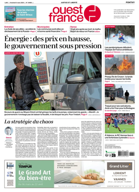 Cover of Ouest France (Pontivy)