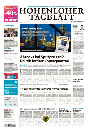 Cover of Hohenloher Tagblatt