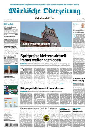 Cover of Markische Oderzeitung Oderland-Echo