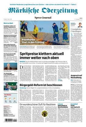 Cover of Markische Oderzeitung Spree-Journal
