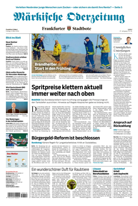Cover of Markische Oderzeitung Frankfurt (Oder)