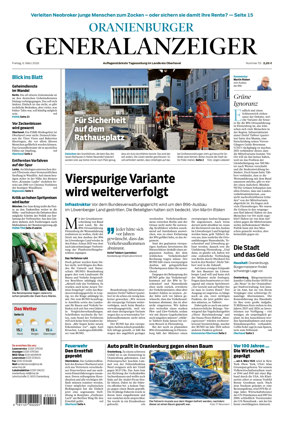 Cover of Oranienburger Generalanzeiger
