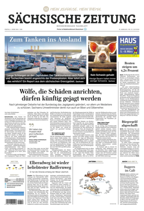 Cover of Sachsische Zeitung (Hoyerswerda)