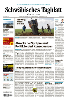Cover of Schwabisches Tagblatt - Tubinger Chronik