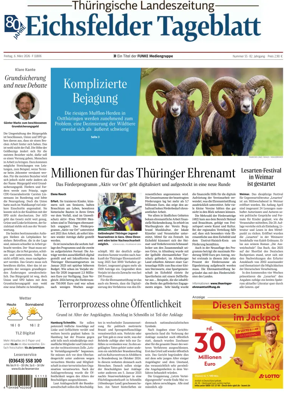 Cover of Thuringische Landeszeitung (Eichsfeld)