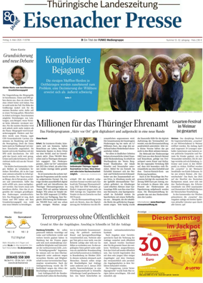 Cover of Thuringische Landeszeitung (Eisenach)