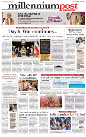 Cover of Millennium Post (Kolkata)