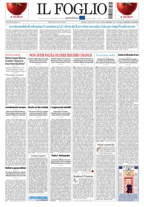 Cover of Il Foglio Quotidiano