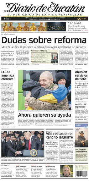 Cover of Diario de Yucatan