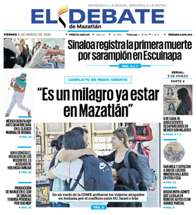 Cover of El Debate de Mazatlan