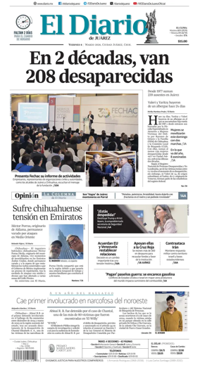 Cover of El Diario de Juarez