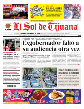 Cover of El Sol de Tijuana
