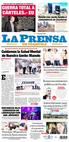 Cover of La Prensa de Coahuila