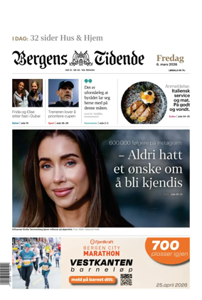 Cover of Bergens Tidende