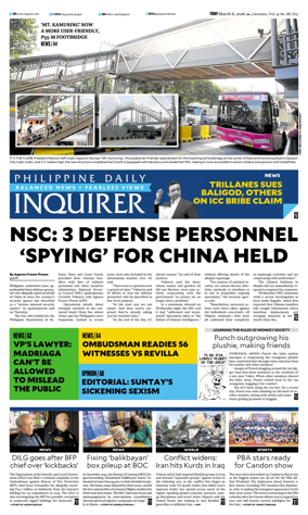 Cover of Philippine Daily Inquirer