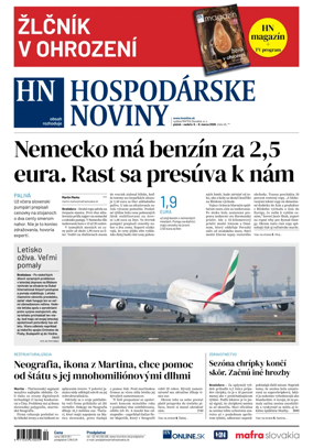 Cover of Hospodarske noviny