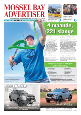 Cover of Mossel Bay Advertiser