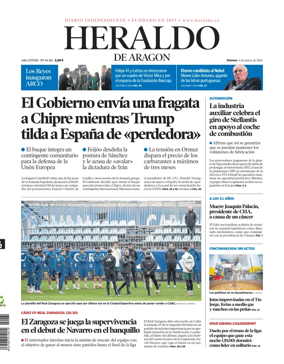 Cover of Heraldo de Aragon