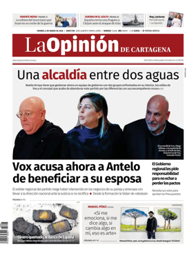 Cover of La Opinion de Murcia (Cartagena)