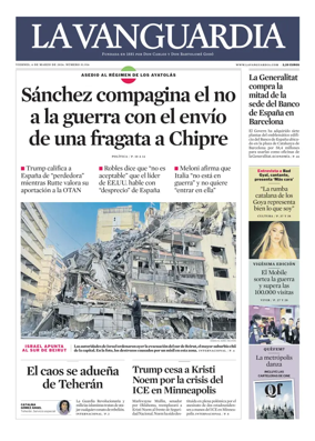 Cover of La Vanguardia