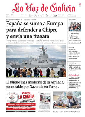 Cover of La Voz de Galicia (Ferrol)