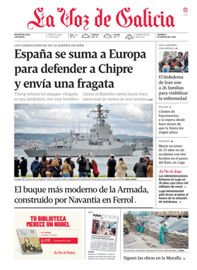 Cover of La Voz de Galicia (Lugo)