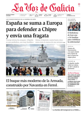 Cover of La Voz de Galicia (Ourense)