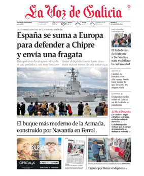 Cover of La Voz de Galicia (Pontevedra)