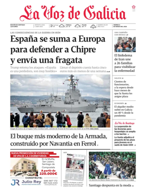 Cover of La Voz de Galicia (Santiago)