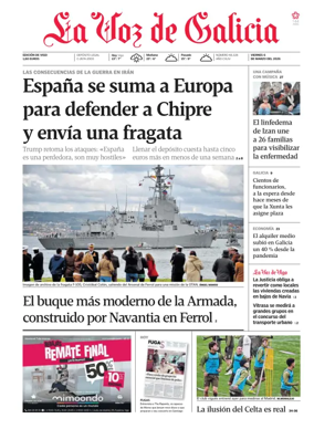 Cover of La Voz de Galicia (Vigo)