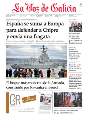 Cover of La Voz de Galicia (Viveiro)